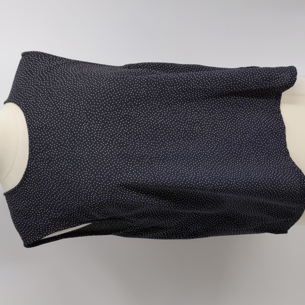 Pendleton vintage sleeveless top, black with tiny dots-sz L
